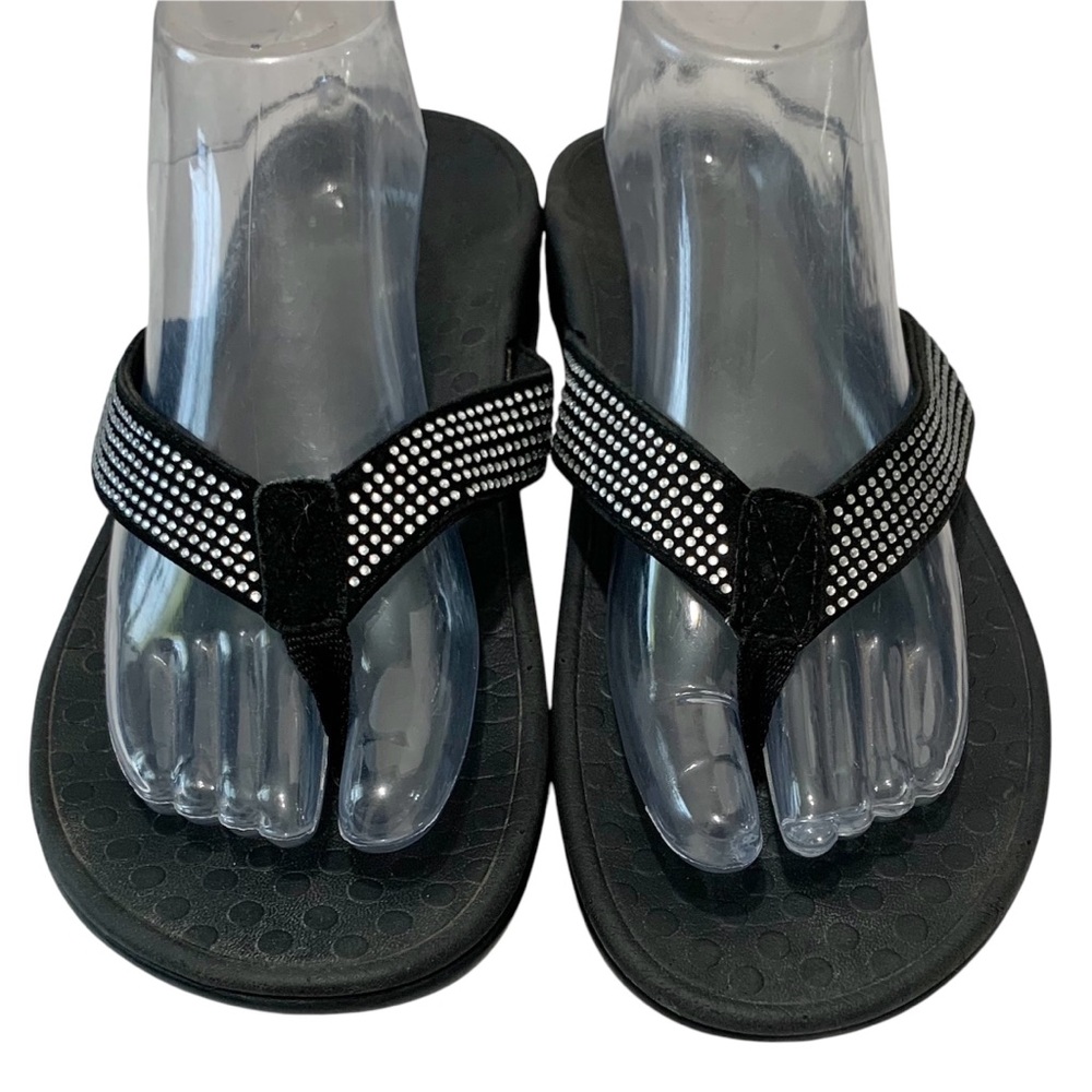 VIONIC Rhinestone Flip Flops Sz 10